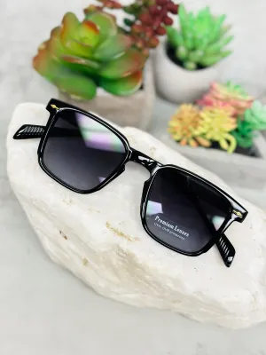 Classic Black Square Sunglasses