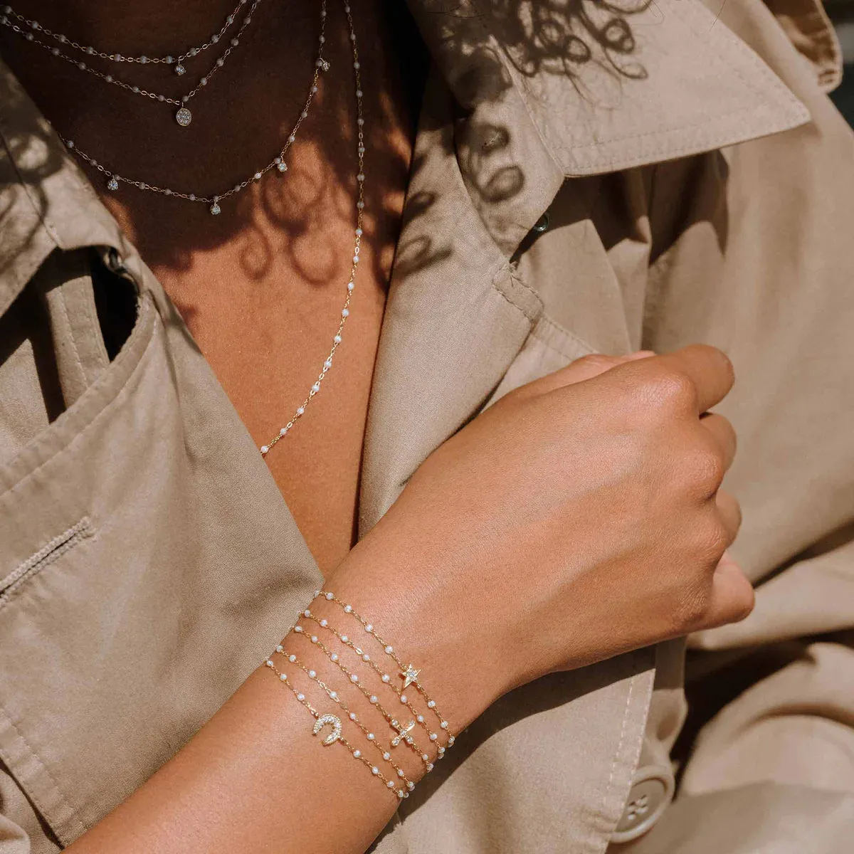 Classic Gigi Star Diamond Bracelet in Yellow Gold