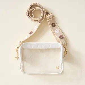 Clear Crossbody Bag - Tan