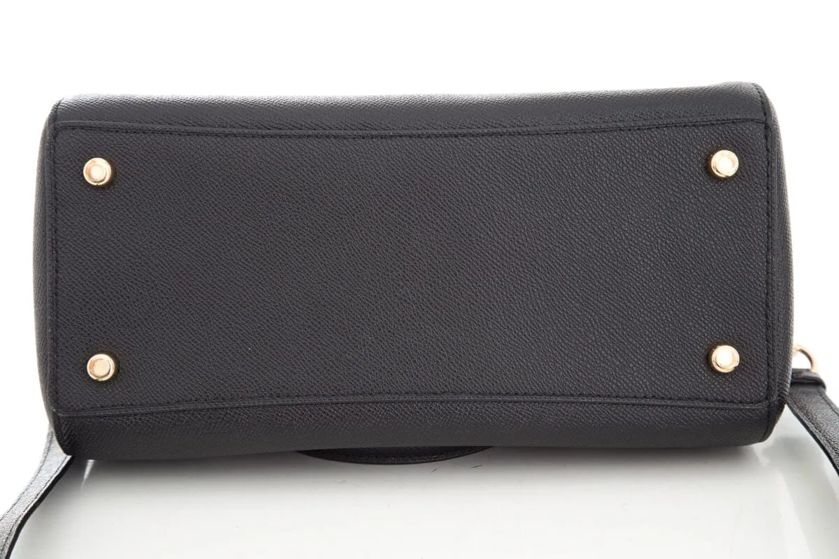 Coach Black Signature Rowan Satchel Shoulder Bag