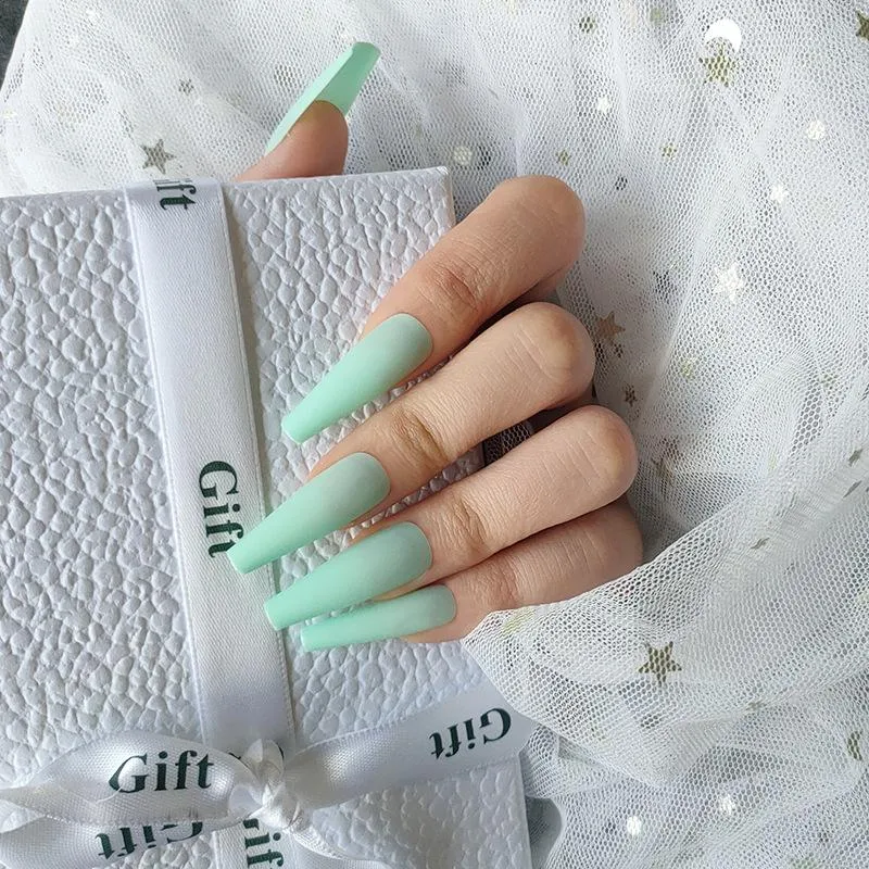 Coffin Matte Mint Green
