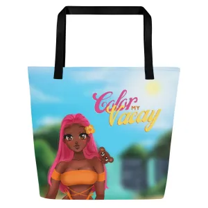 Color My Vacay Beach Tote