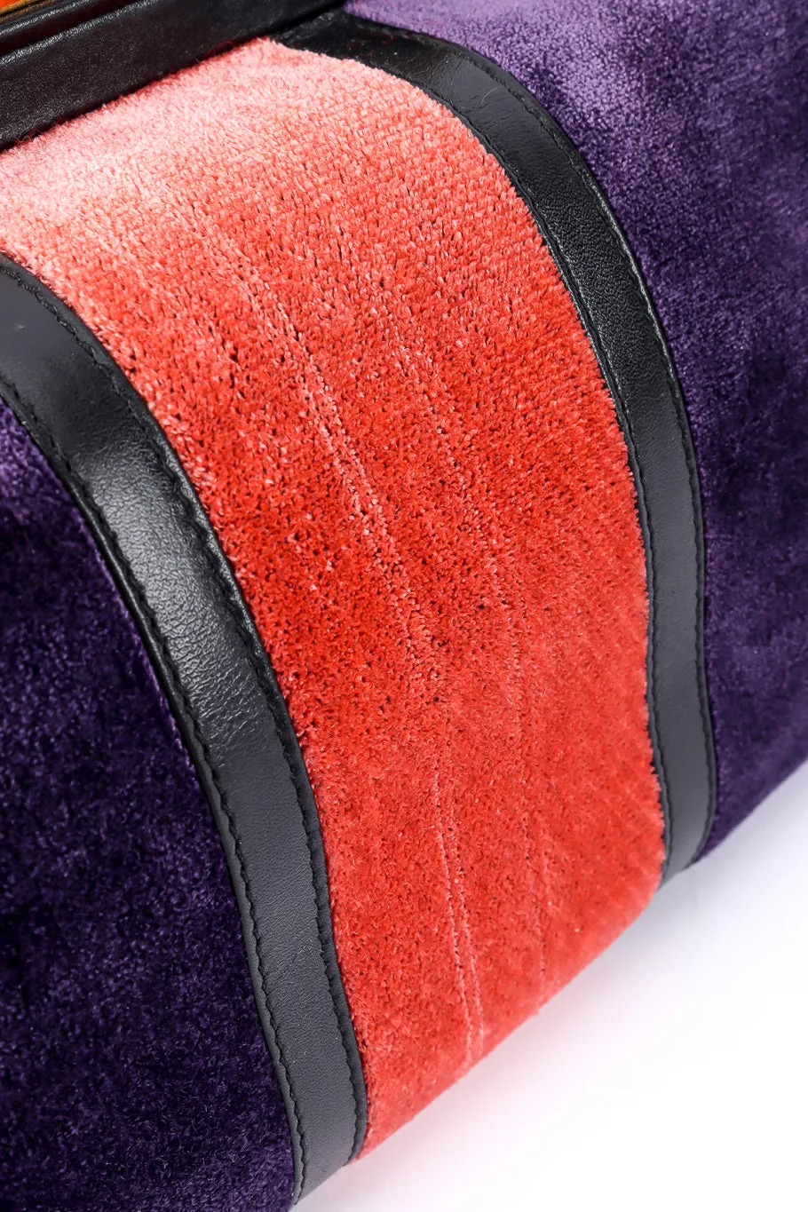 Colorblock Velvet Frame Bag
