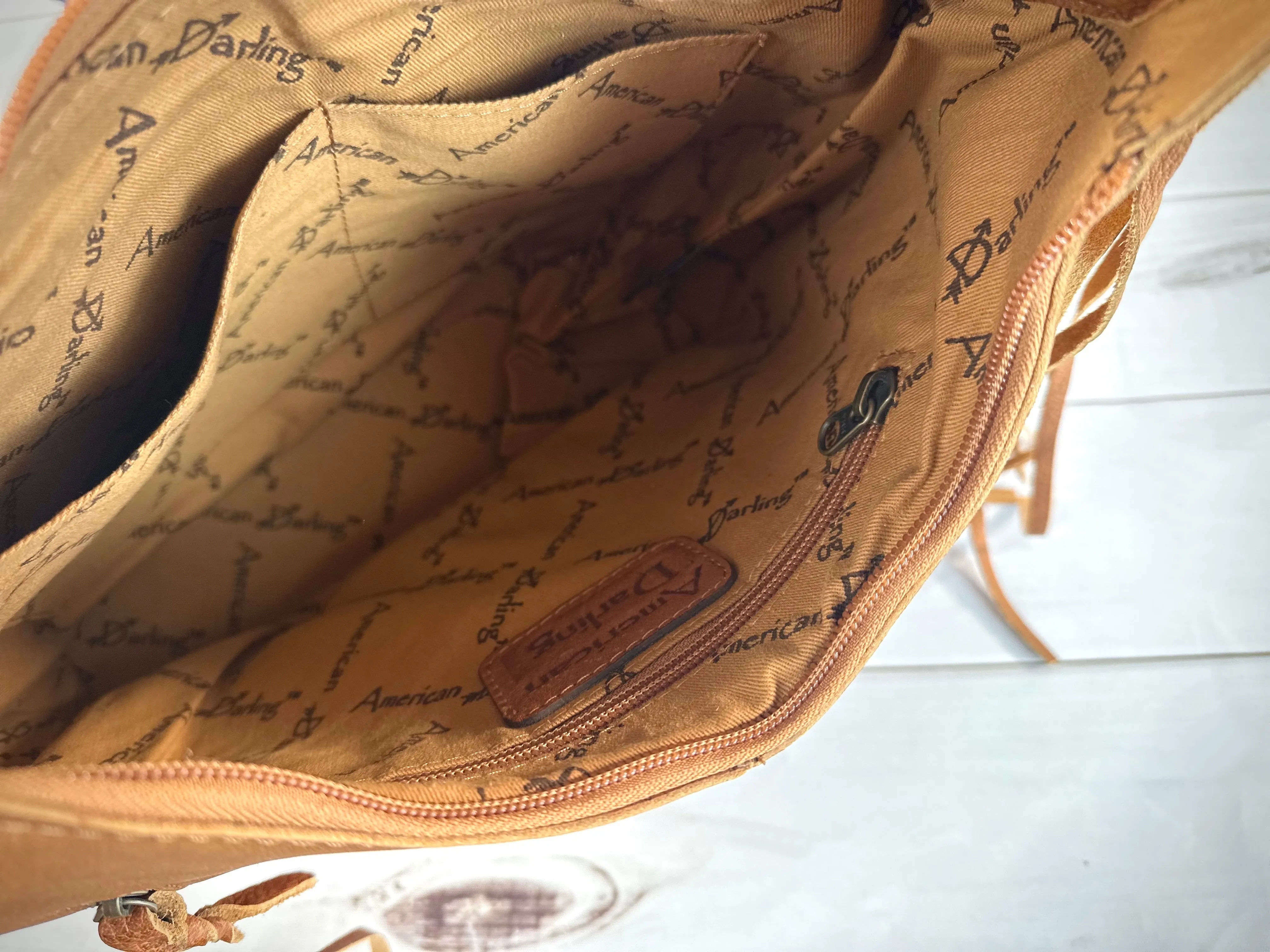 Colorful Floral Butterfly Strap Cowhide Hobo Bag