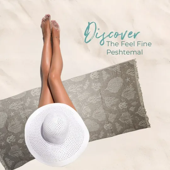 CORAL GREY TURKISH BEACH * PAREO PESHTEMEL