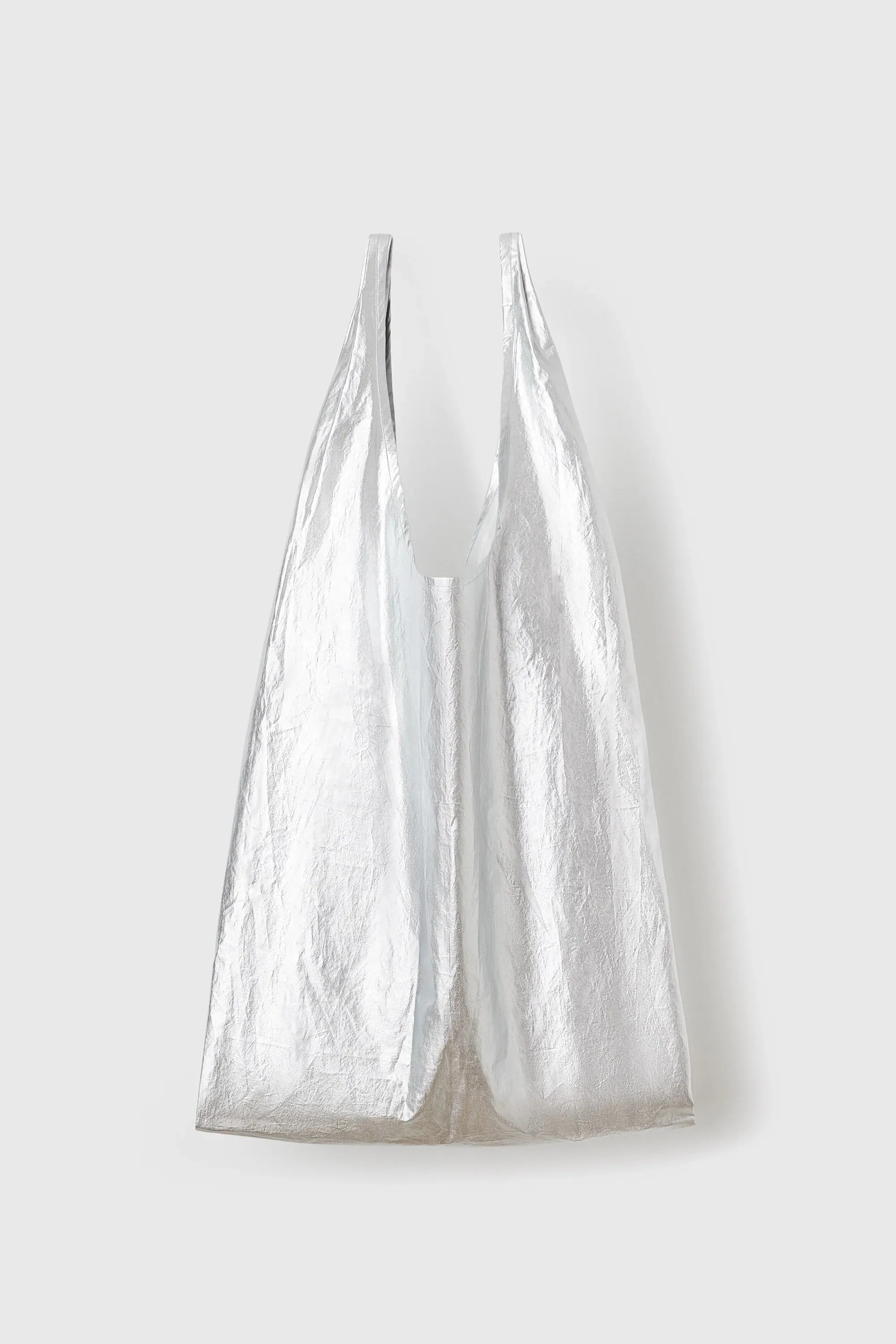 Cotton & Silk Hobo Bag in Silver