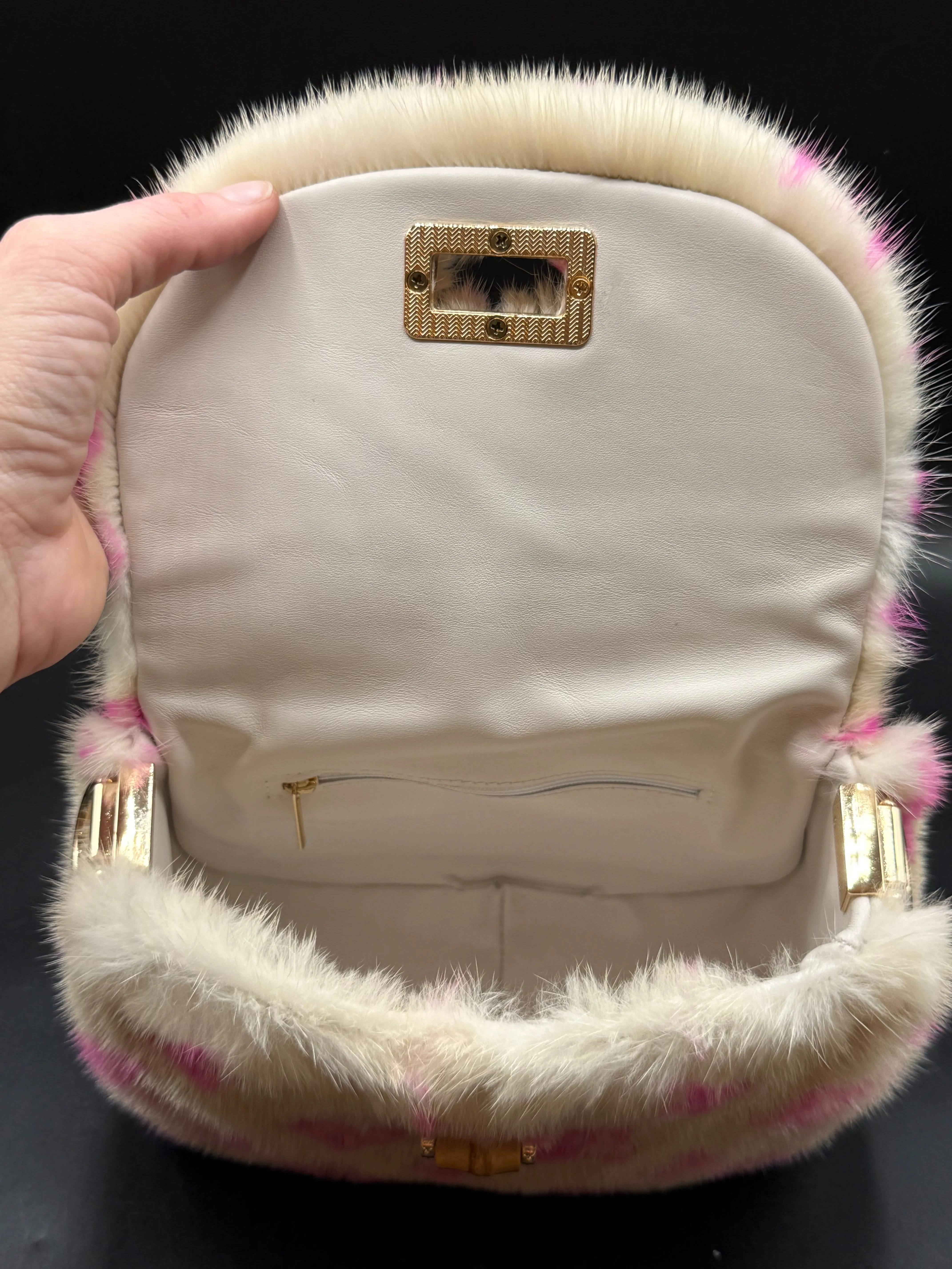 Cream and Pink Mink