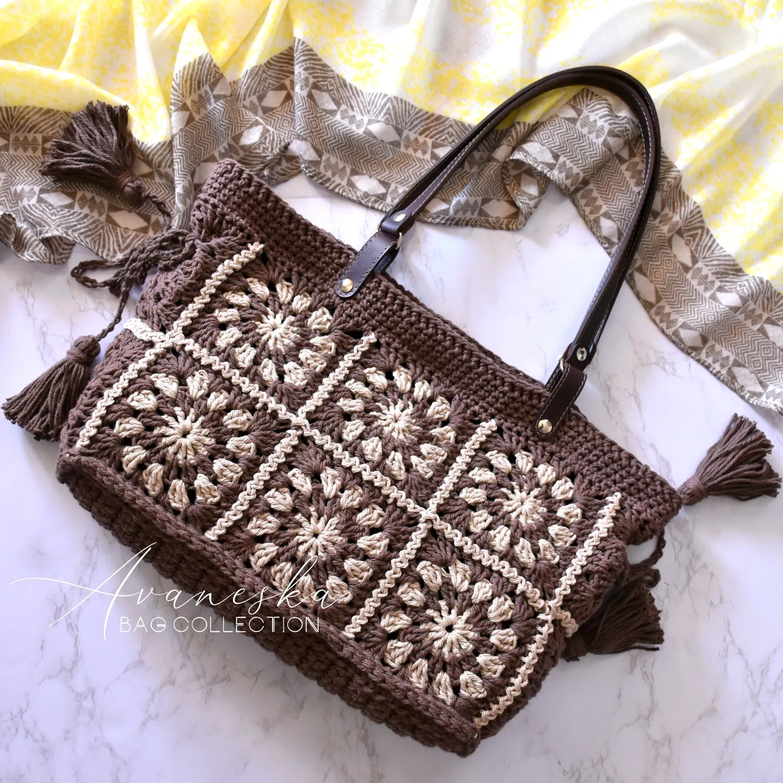 Crochet Granny Squares Shoulder Bag | BEVERLY