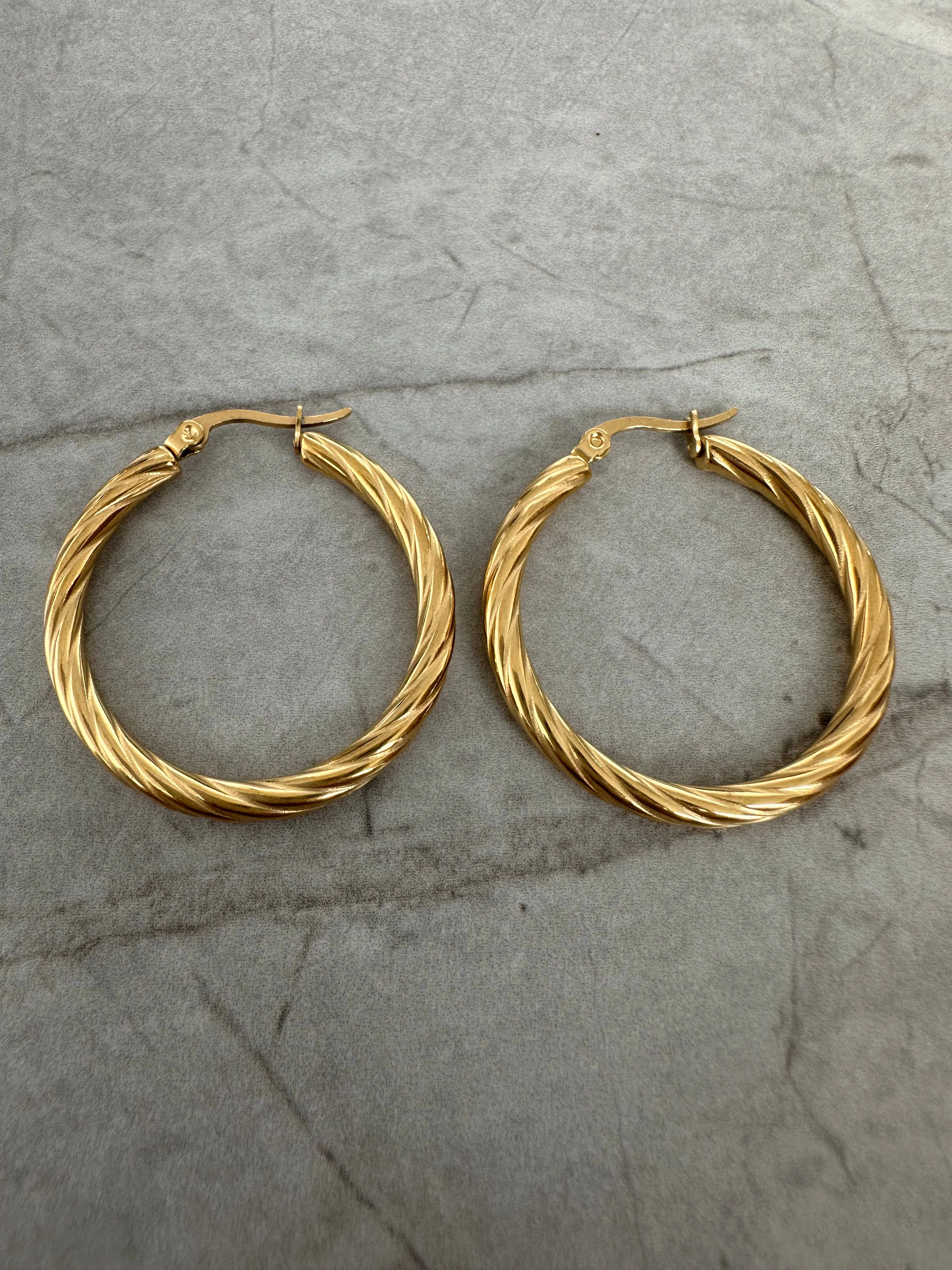Croissant Hoop Earrings - Large