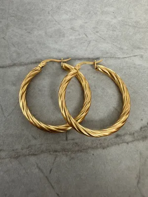 Croissant Hoop Earrings - Large