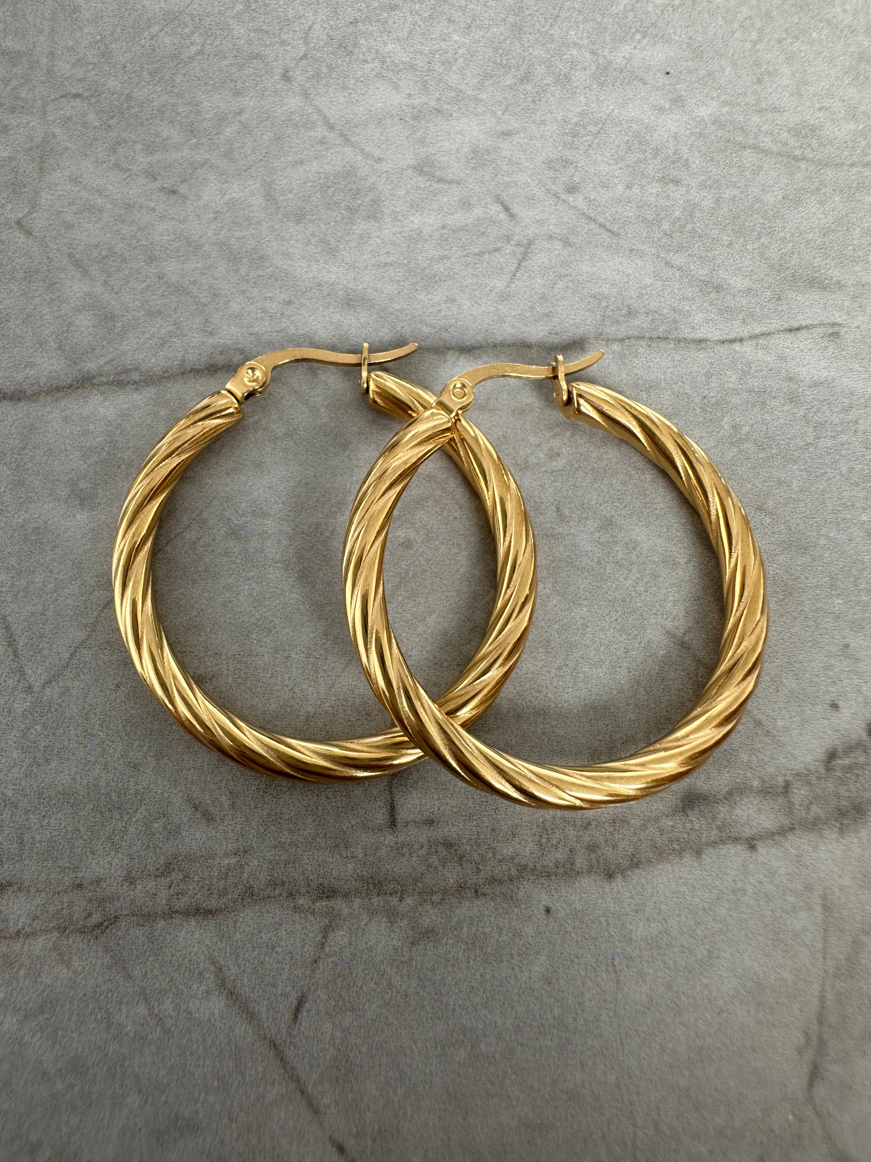 Croissant Hoop Earrings - Large