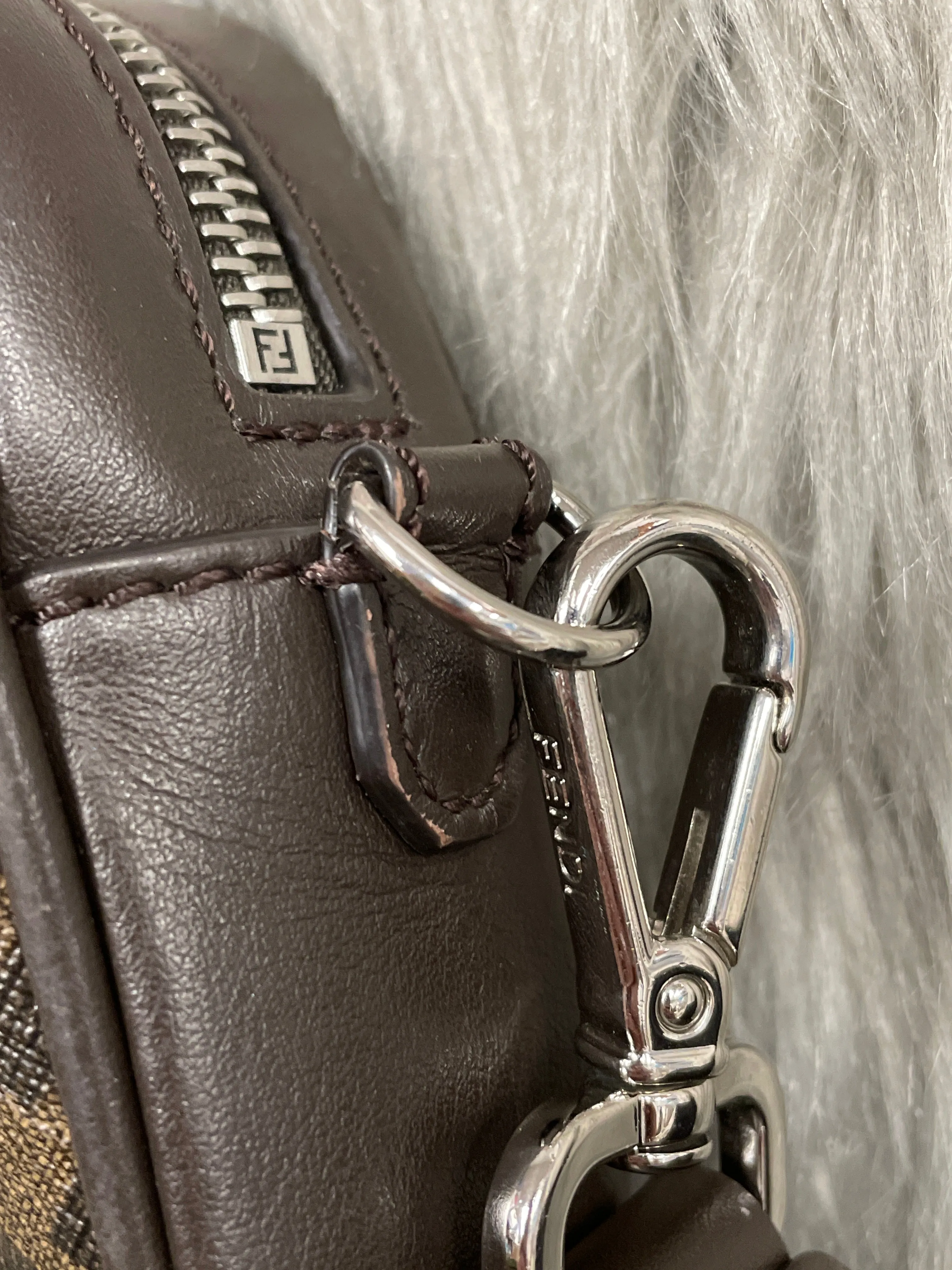 Crossbody Luxury Designer By Fendi, Size: Medium