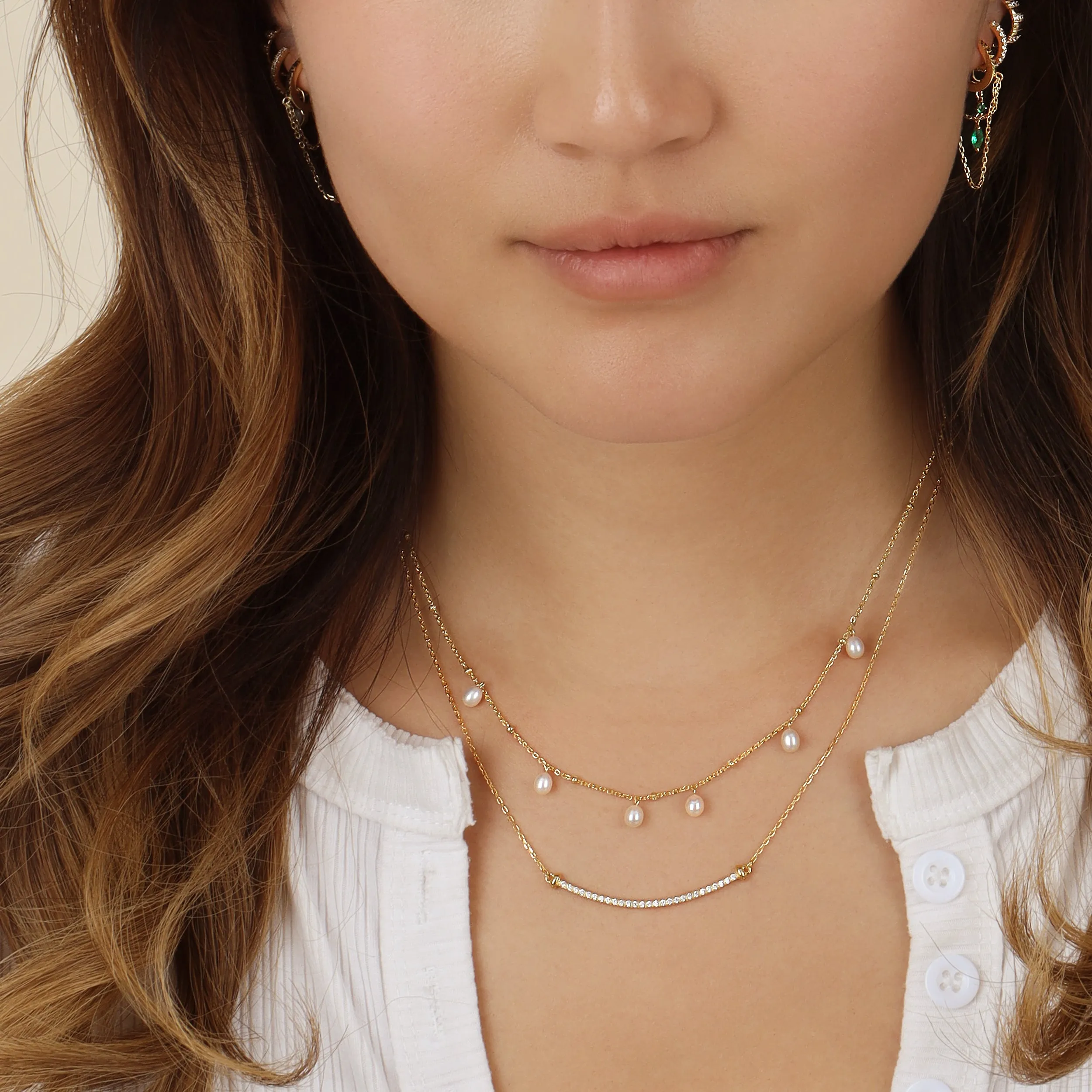 Curve bar necklace