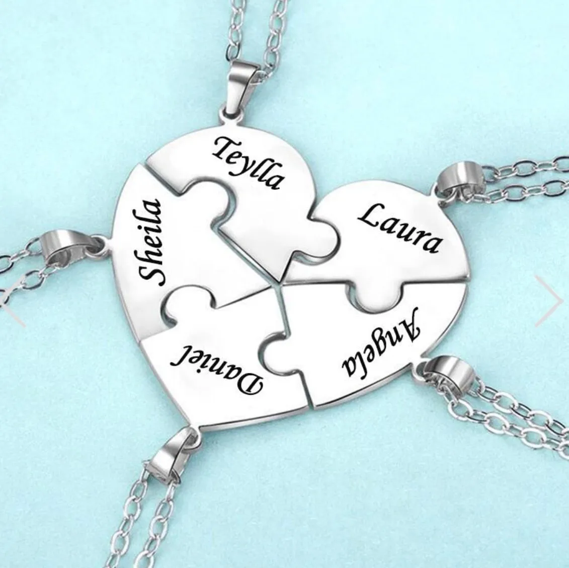 Custom Engraved Names Pendant