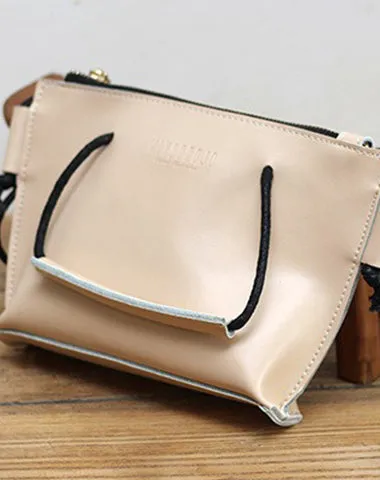 Cute LEATHER HandBag Brown Handmade WOMEN Small Side BAG Phone Purse FOR WOMEN