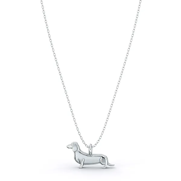 Dachshund  Mini Pups  Diamond Necklace