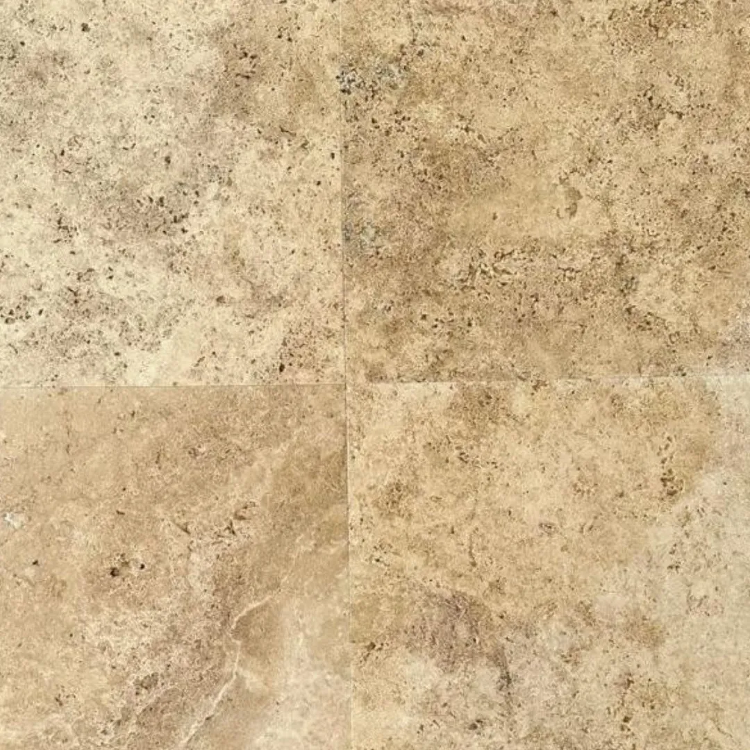 DARK WALNUT Travertine Brushed-Unfilled Tile