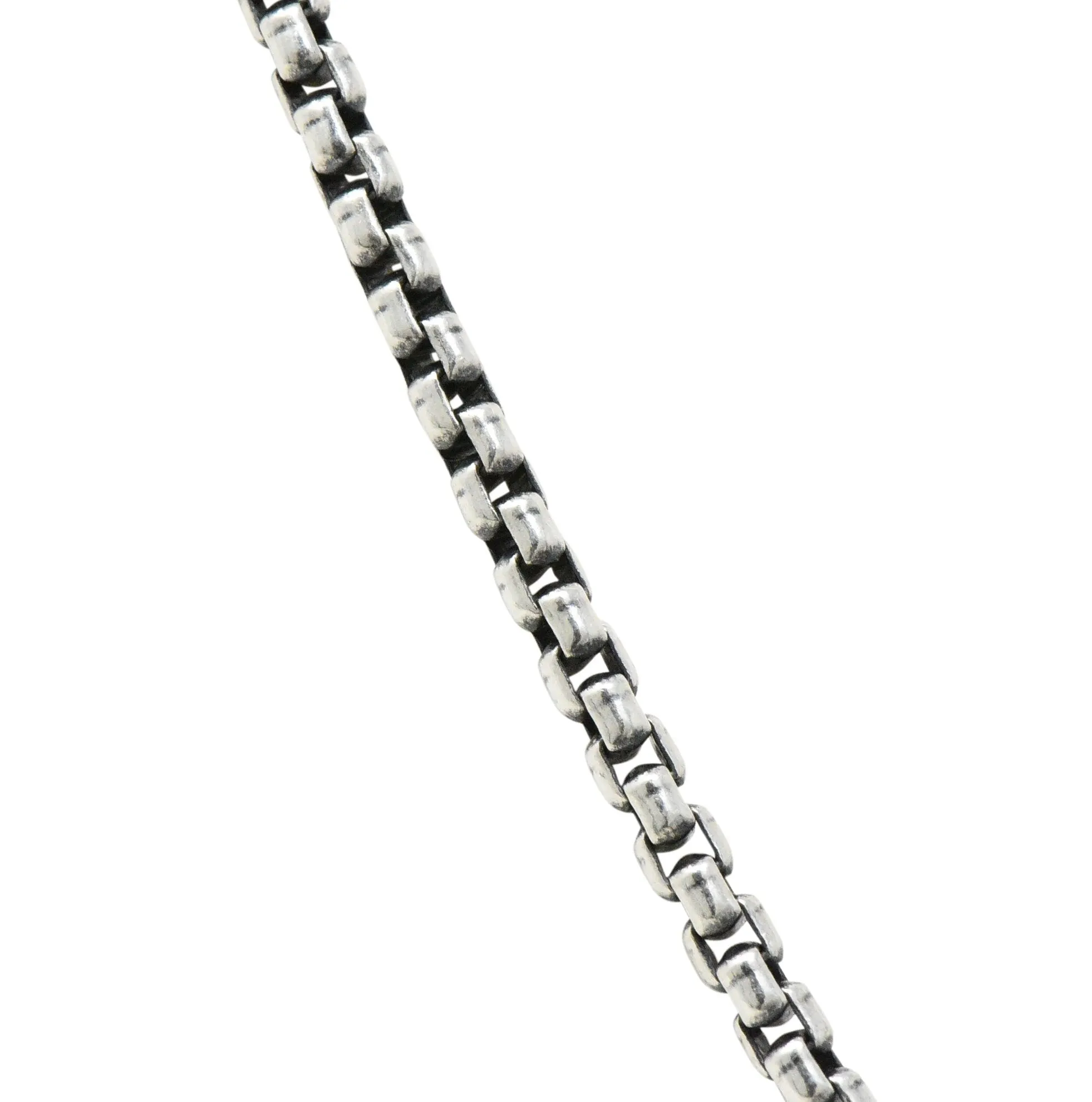 David Yurman Blue Topaz Heart Sterling Silver Pendant Necklace