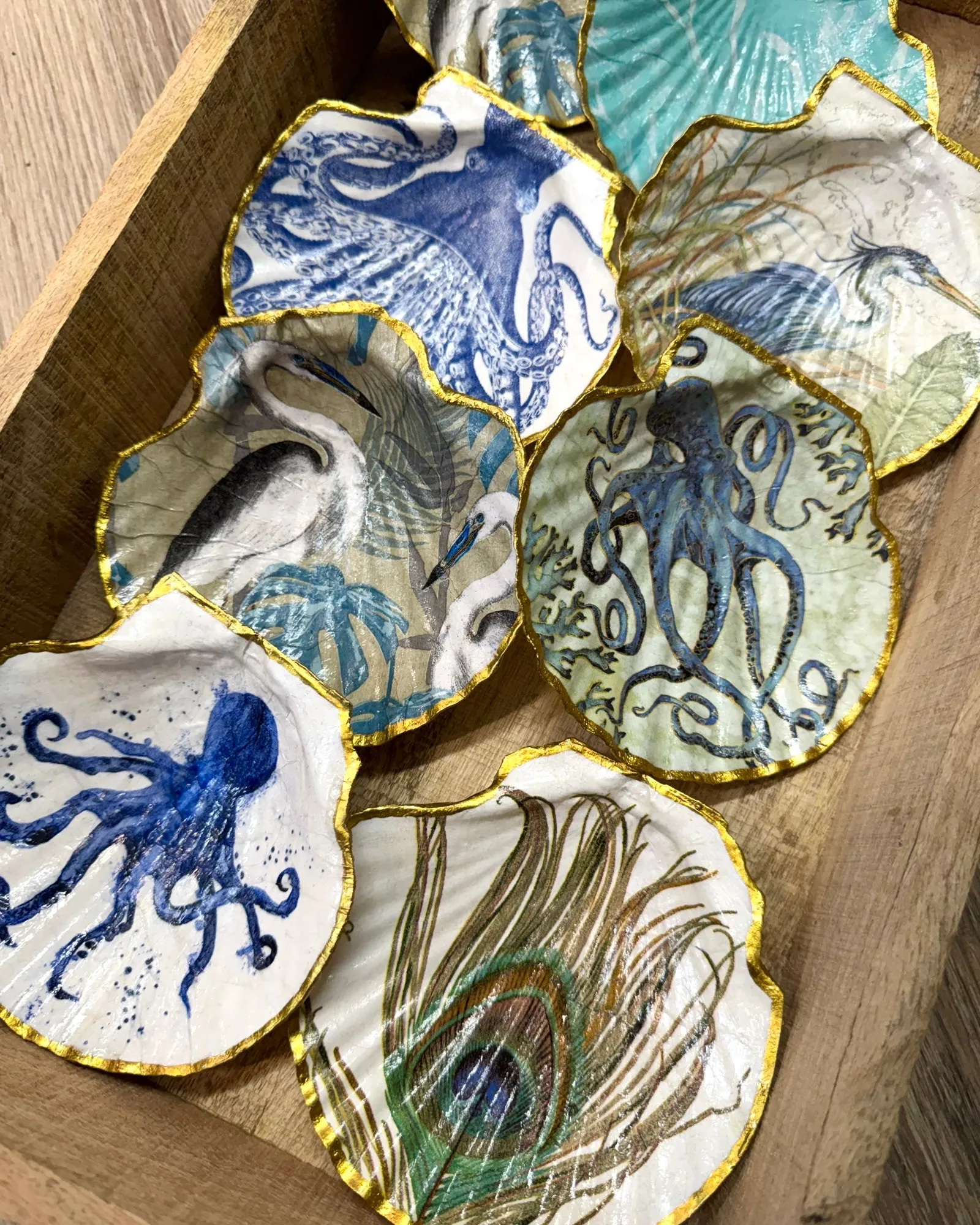 Decoupage Shells