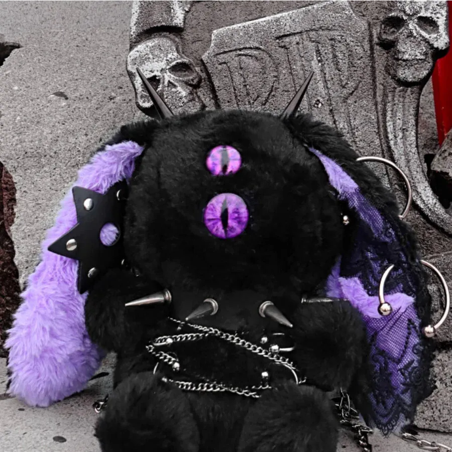 Demon One-eyed Rabbit Woolen Crossbody Bag