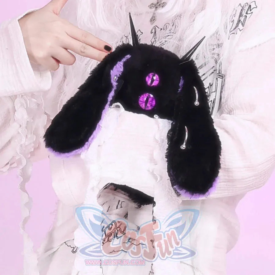 Demon One-eyed Rabbit Woolen Crossbody Bag