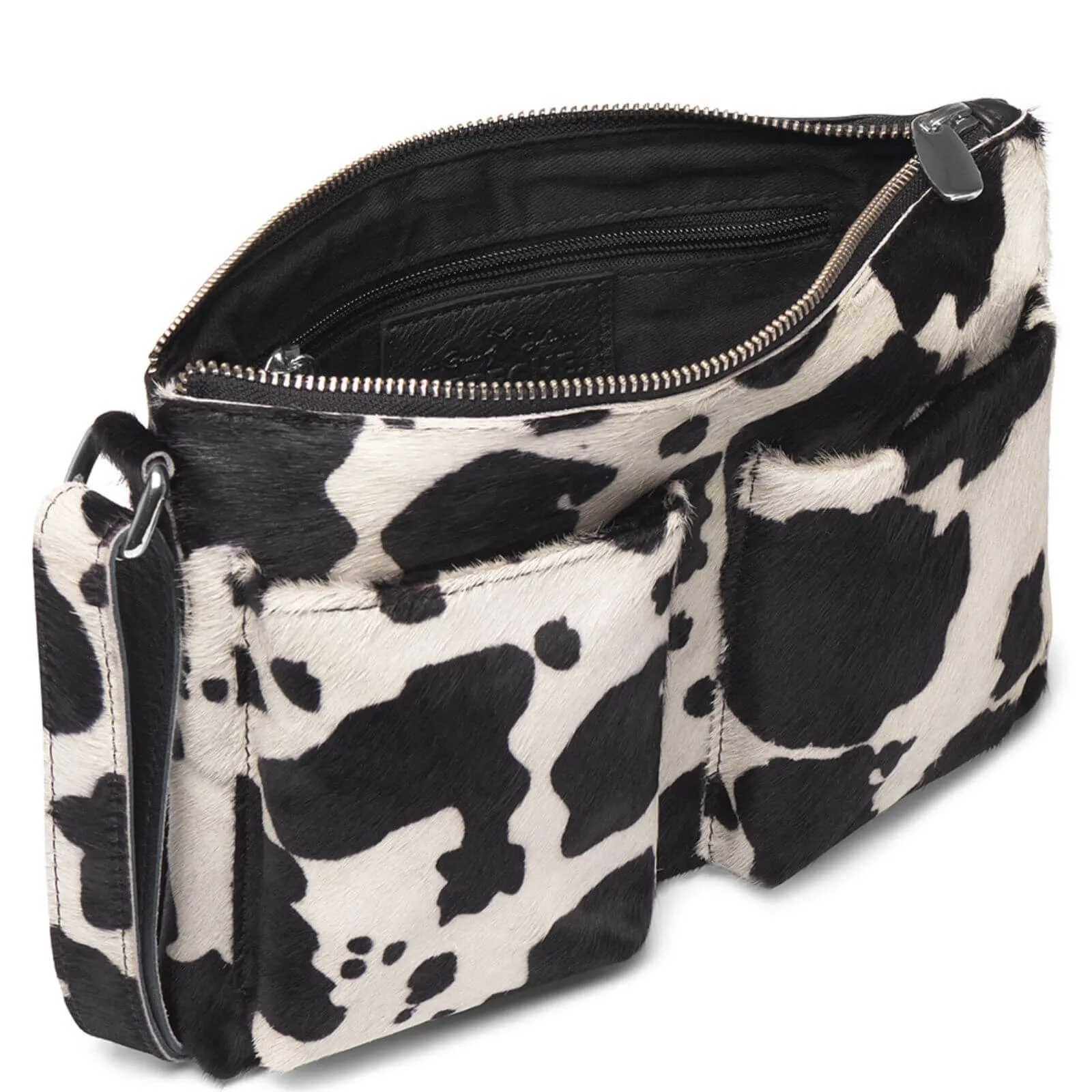 Depeche Black Cow Leather Crossbody Bag