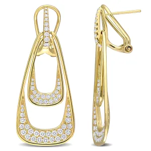 Diamond Fashion Drop Earrings 14k Yellow Gold