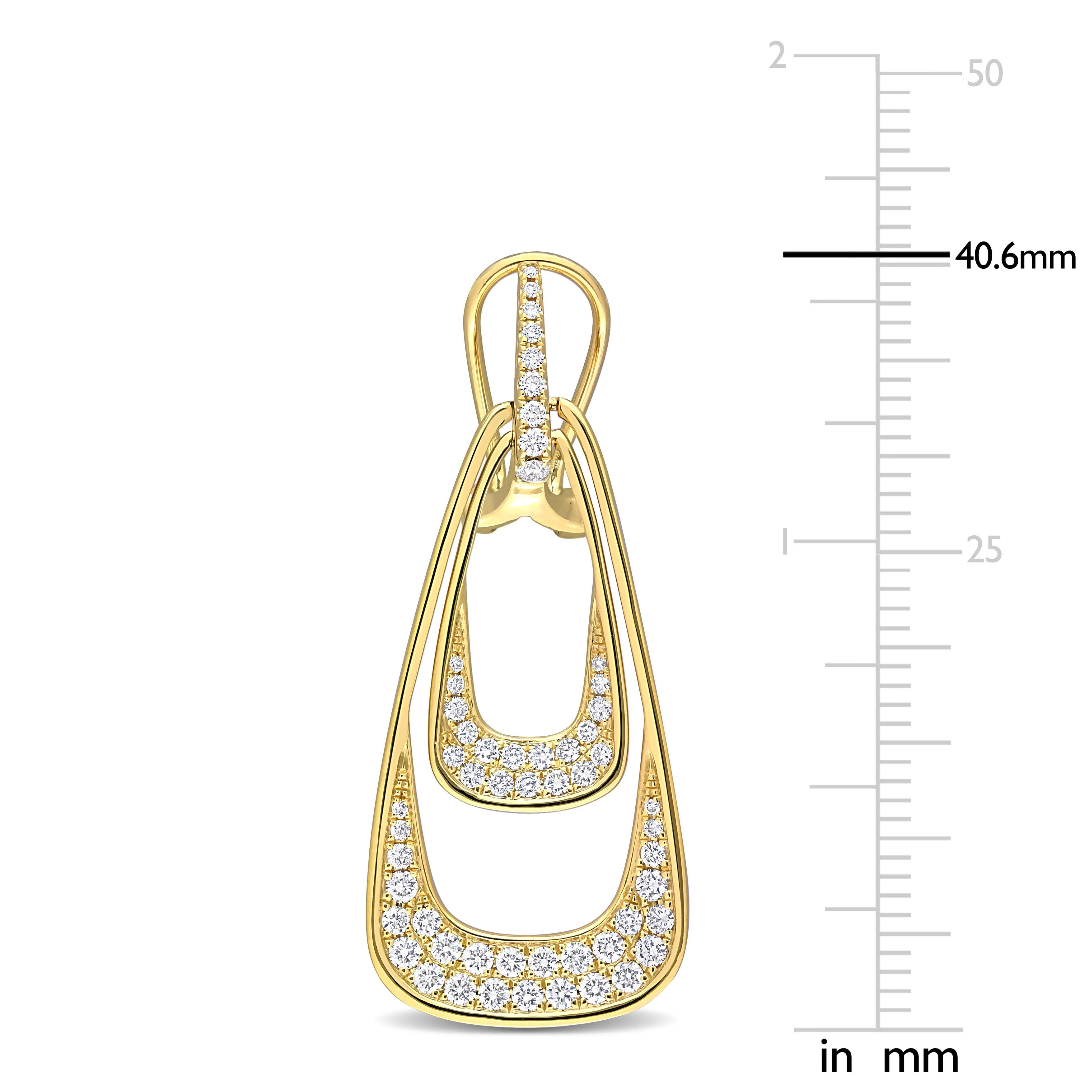 Diamond Fashion Drop Earrings 14k Yellow Gold