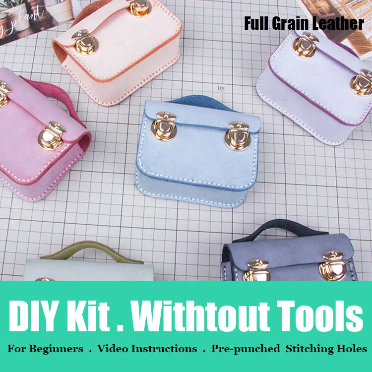 DIY Leather AirPods Case Kit DIY Leather Mini Satchel Bag Kit DIY Leather Projects DIY Leather Pouch Kit