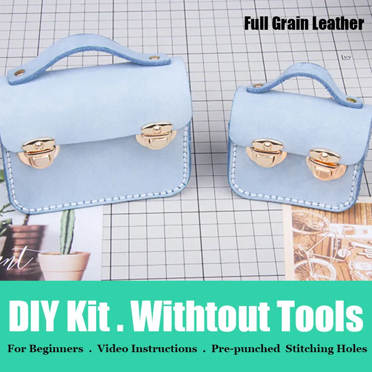DIY Leather AirPods Case Kit DIY Leather Mini Satchel Bag Kit DIY Leather Projects DIY Leather Pouch Kit