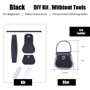 DIY Leather Coin Pouch Kits DIY Leather Mini HandBag Kit DIY Coffee Leather Projects DIY Leather Pouch Kit