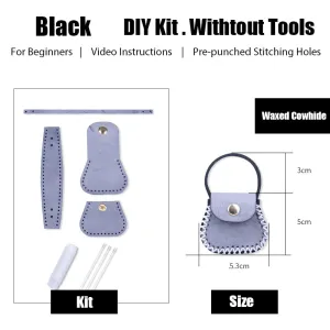 DIY Leather Coin Pouch Kits DIY Leather Mini HandBag Kits DIY Brown Leather Projects DIY Leather Pouch Kit