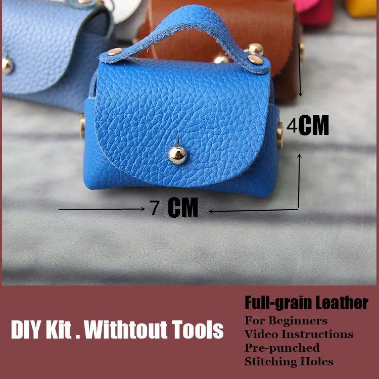 DIY Leather Coin Pouch Kits DIY Light Leather Projects DIY Leather Mini HandBag Kit DIY Leather Pouch Kit
