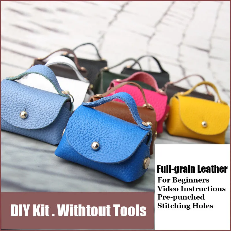 DIY Leather Coin Pouch Kits DIY Light Leather Projects DIY Leather Mini HandBag Kit DIY Leather Pouch Kit
