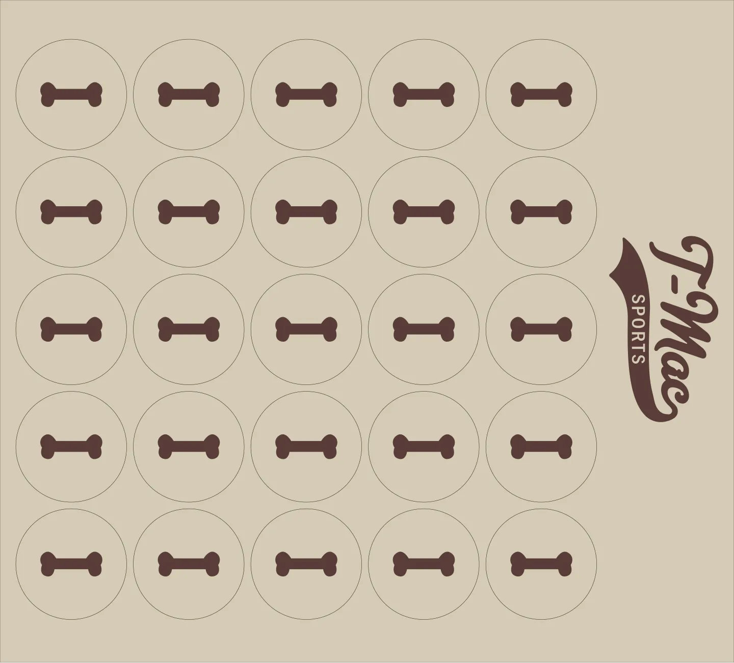 Dog Bone Mini Award Decals (2)