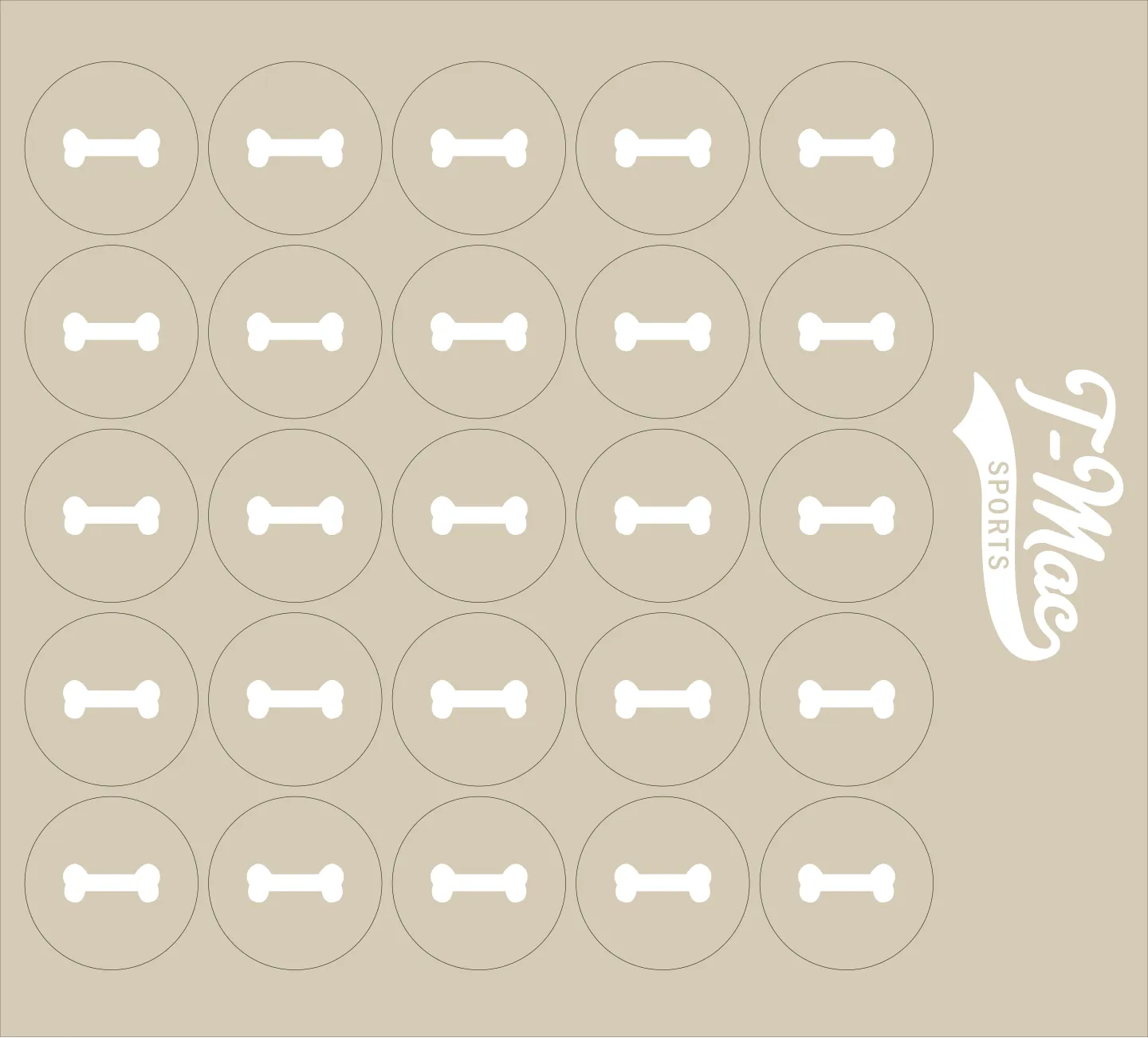 Dog Bone Mini Award Decals (2)