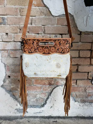 Dolly Top Handle Crossbody Bag: Ivory Mix