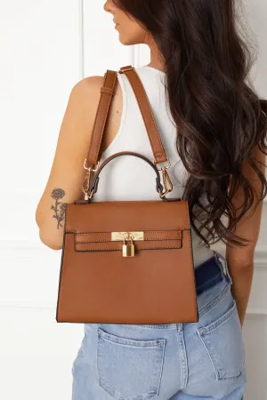 Dominica Brown Lock Purse