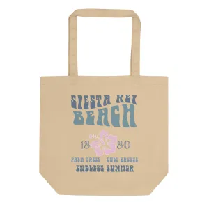 Eco Tote Bag Siesta Key Beach Florida Endless Summer Hibiscus