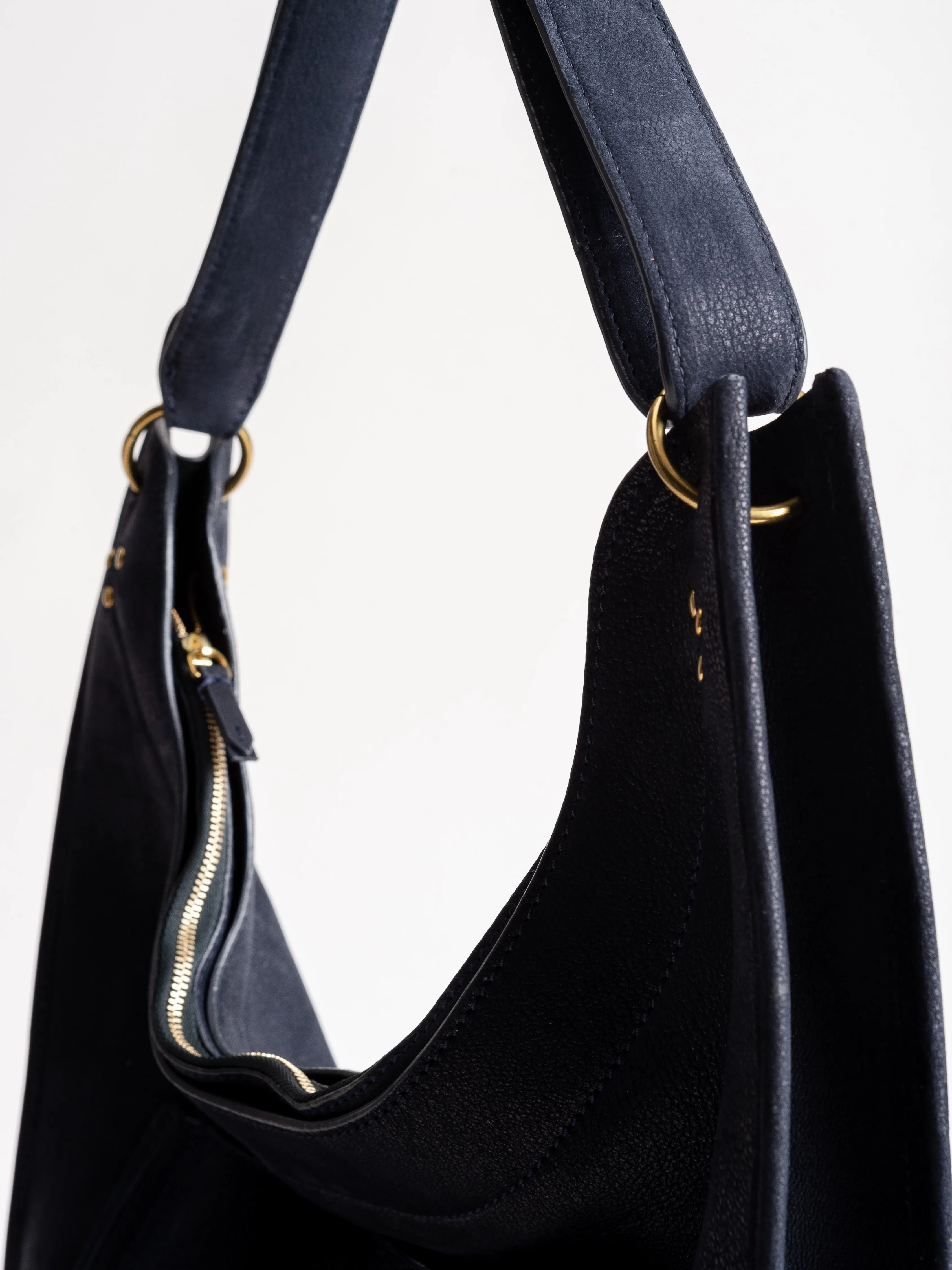 edgar goatskin hobo - marine