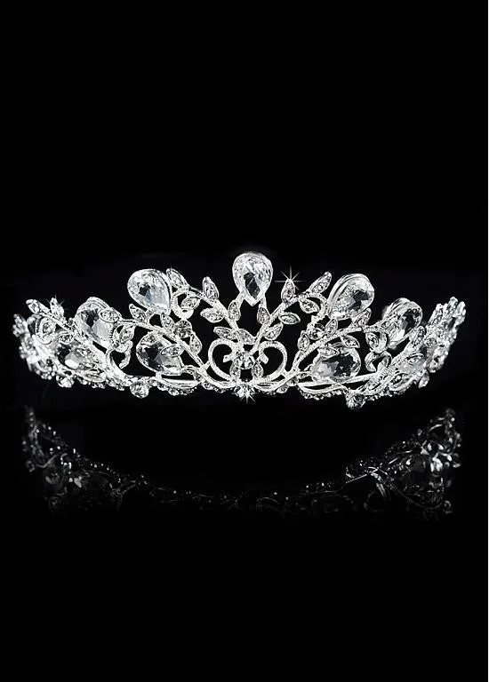 Elegant Alloy Wedding Tiara With Rhinestones