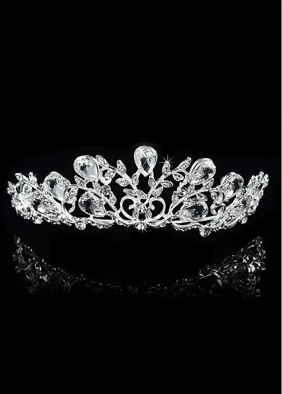 Elegant Alloy Wedding Tiara With Rhinestones