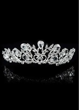 Elegant Alloy Wedding Tiara With Rhinestones