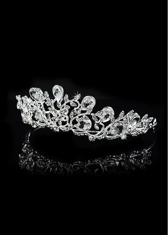 Elegant Alloy Wedding Tiara With Rhinestones