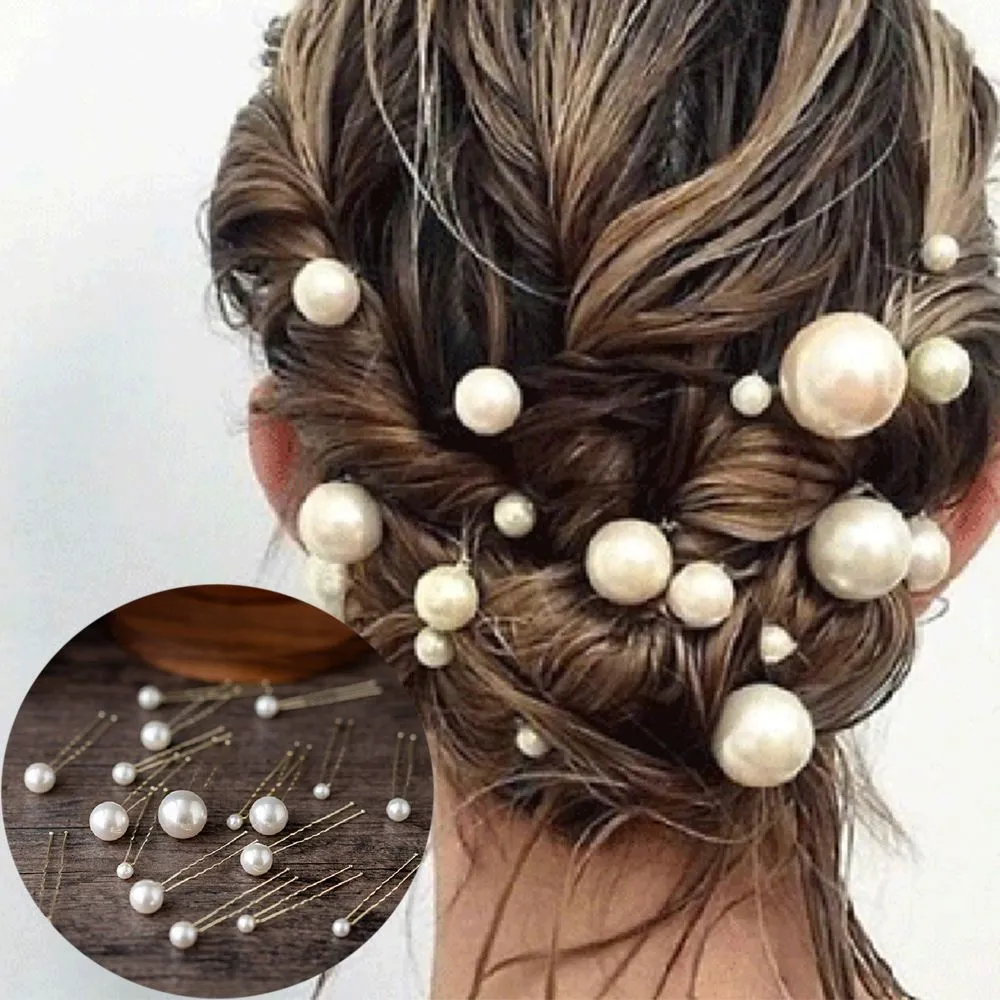 Elegant Bridal Faux Pearl Hairpin Accessories 20Pcs/box