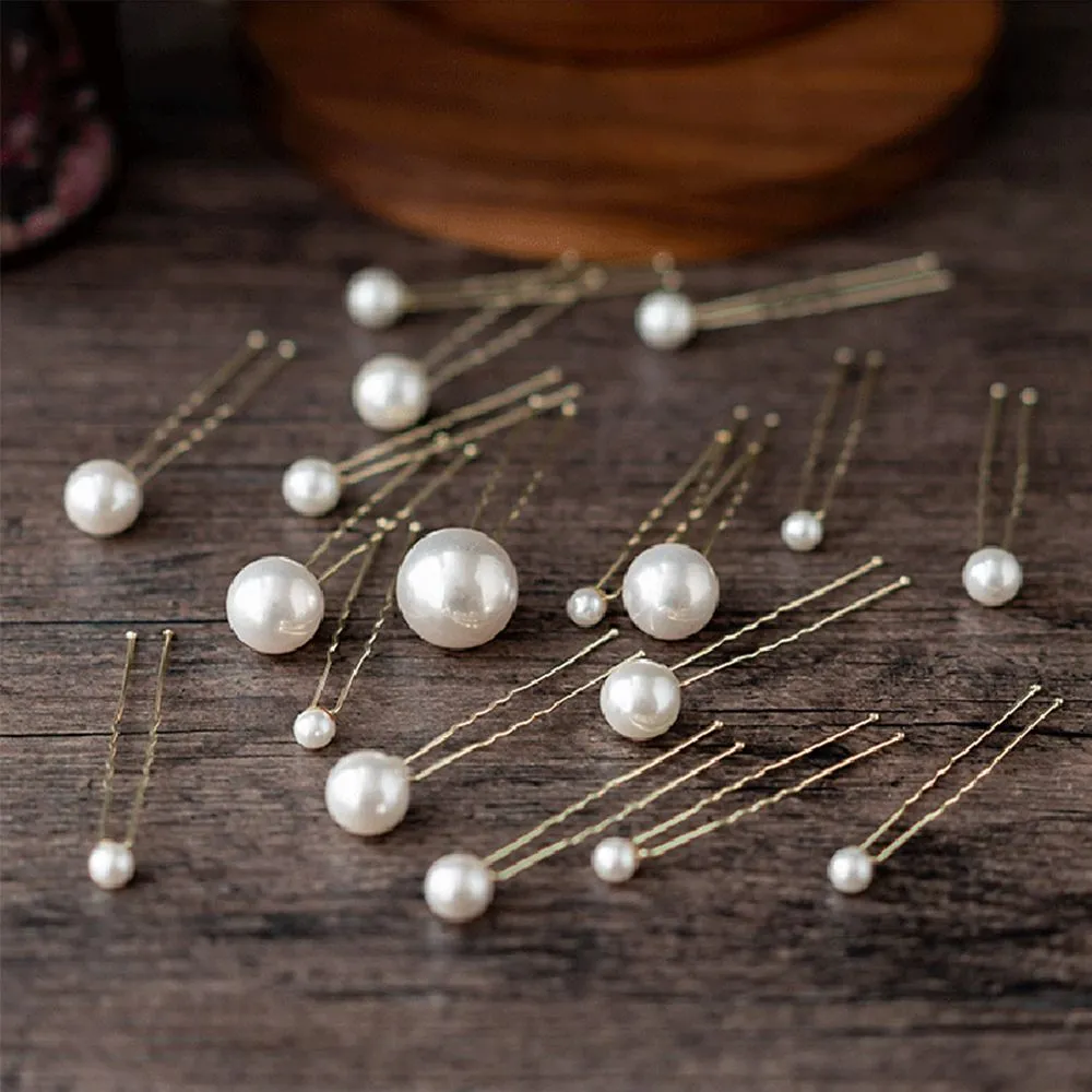 Elegant Bridal Faux Pearl Hairpin Accessories 20Pcs/box