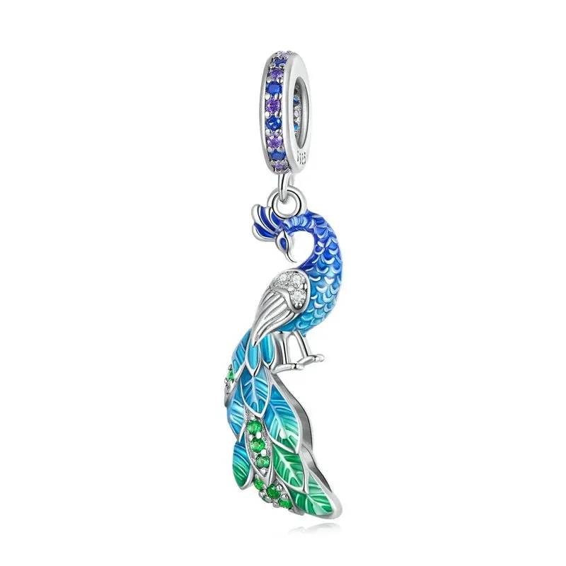 Elegant Chameleon Charm with Green Stone