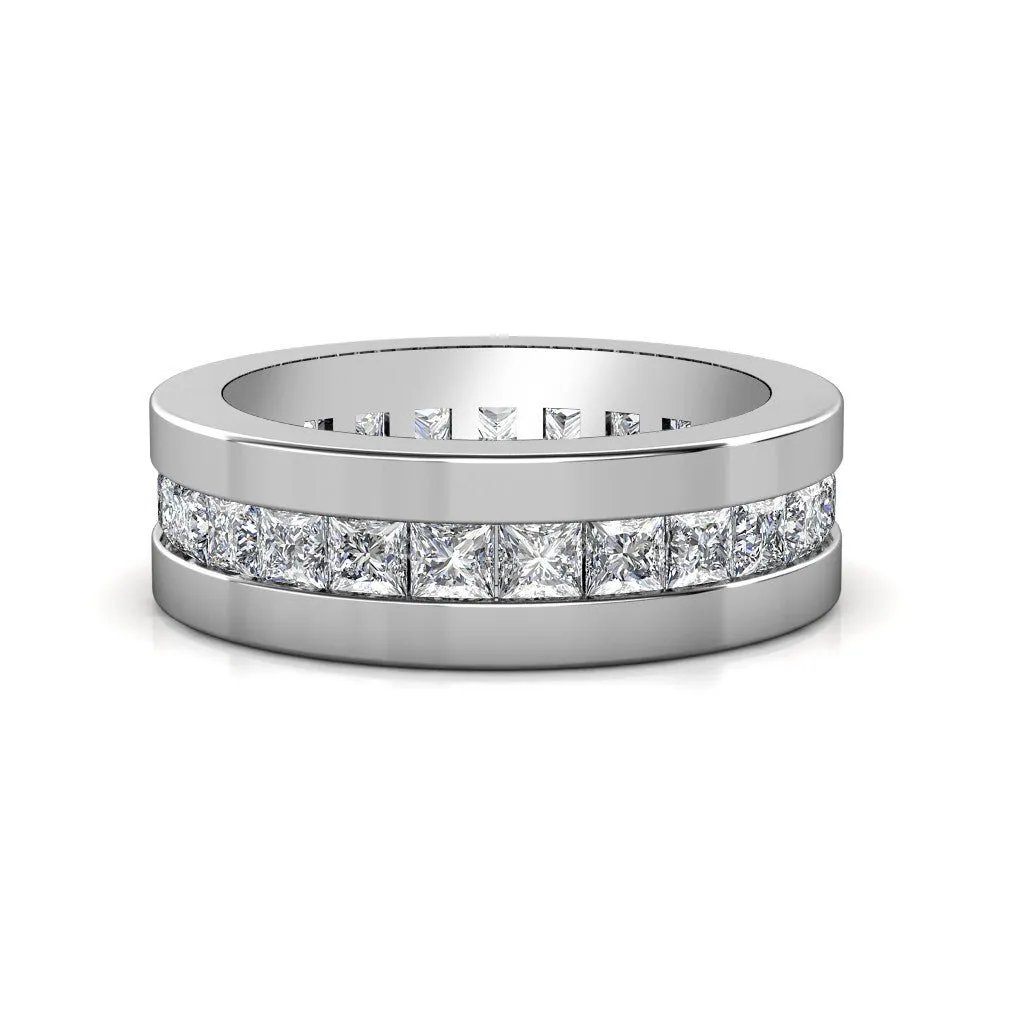 Elegant Dazzling Diamond 6mm Ring Band