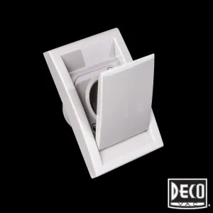 Elegant Grey Square Door Central Vacuum Wall Valve