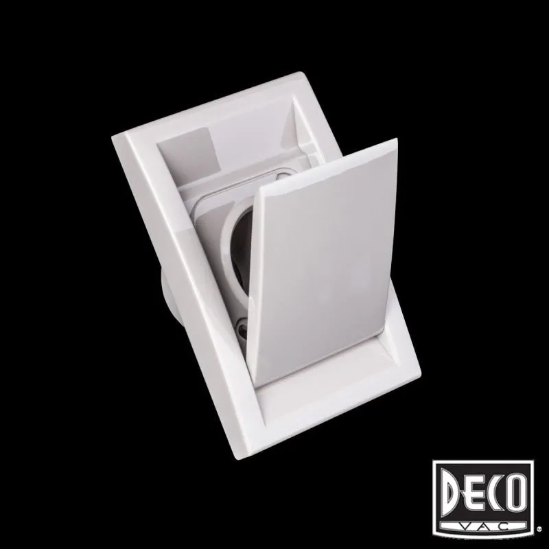 Elegant Grey Square Door Central Vacuum Wall Valve